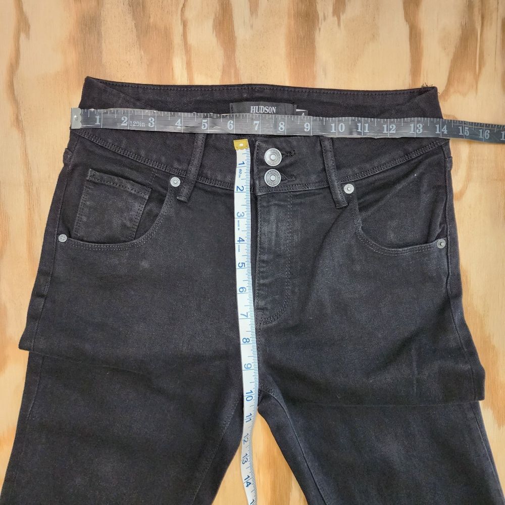 HUDSON Midrise Straight Leg Pitch Black Jeans Womens Size 4‎ (28x29) 1811754 - Picture 12 of 12